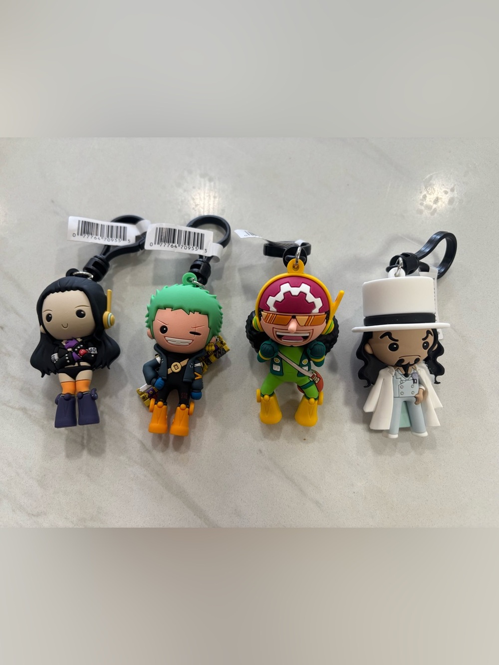 Monogram One Piece Egghead Arc Bag Clips Bundle - Zoro Robin Usopp Lucci NEW